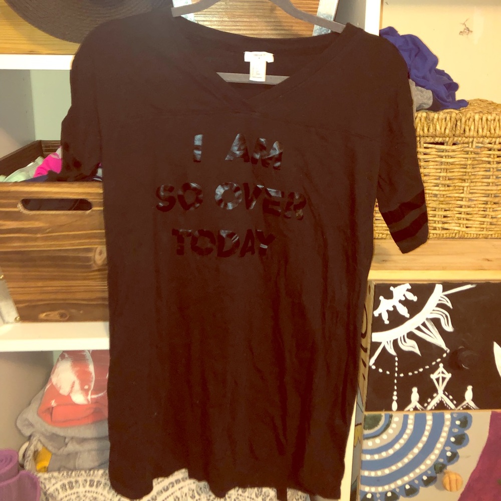 Black T-Shirt Dress/ Oversized Shirt
